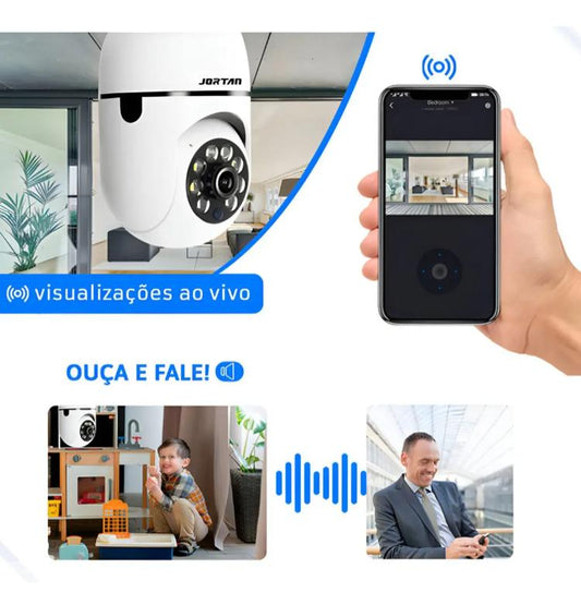 Câmera Ip Lâmpada 360° Wi-Fi Yoosee Jortan Panorâmica Visão