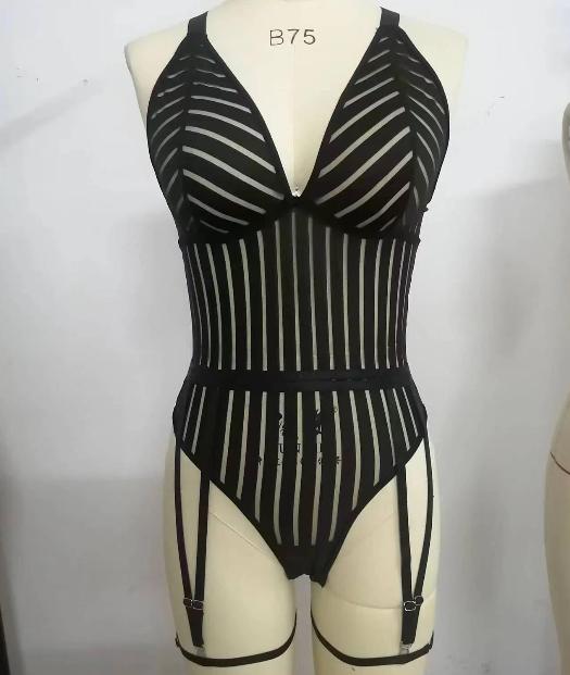 Sutiã estilo harness com tiras cruzadas e decote profundo em V – Moda praia ousada