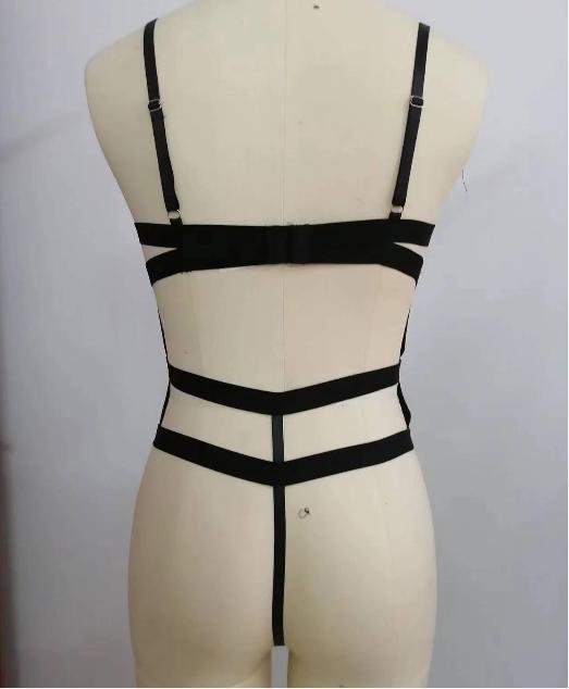 Bralette de Moda Feminina com Tiras e Sem Bojo – Lingerie de Peça Única