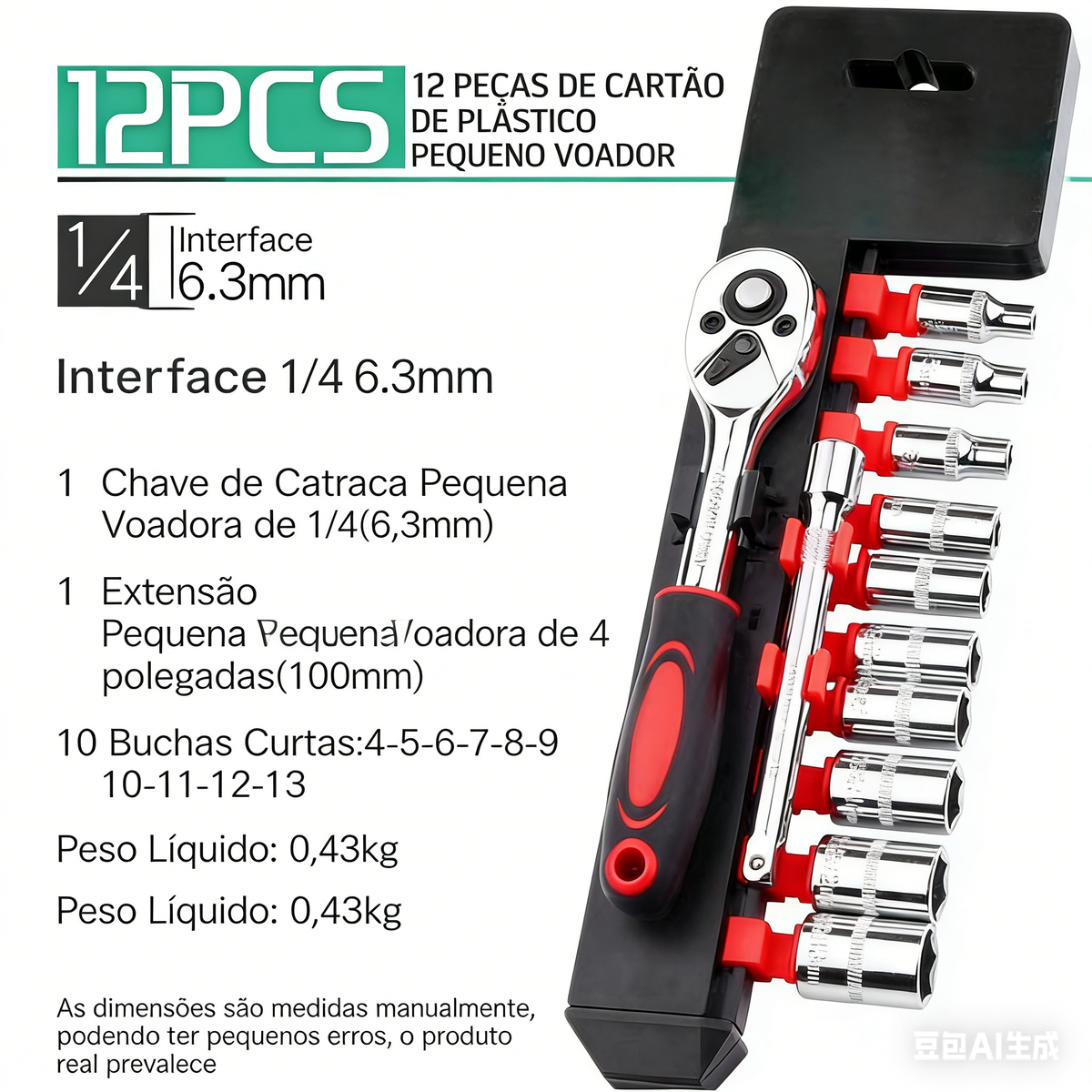 Kit Chaves Jogo Catraca Reversível Soquetes 46 Peças Maleta