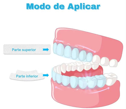 Fitas Clareadoras 9d Advanced Teeth 7 Envelopes 14 Pares Sorriso Branco Perfeito Topo