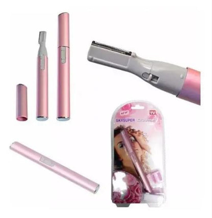 Depilador Elétrico Facial e Íntimo SkySuper Para Sobrancelha e Buço Rosa