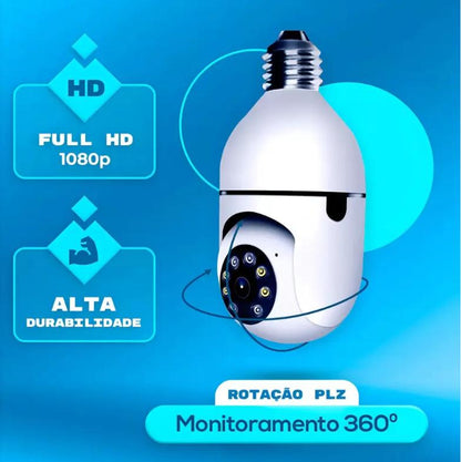 Câmera Ip Lâmpada 360° Wi-Fi Yoosee Jortan Panorâmica Visão