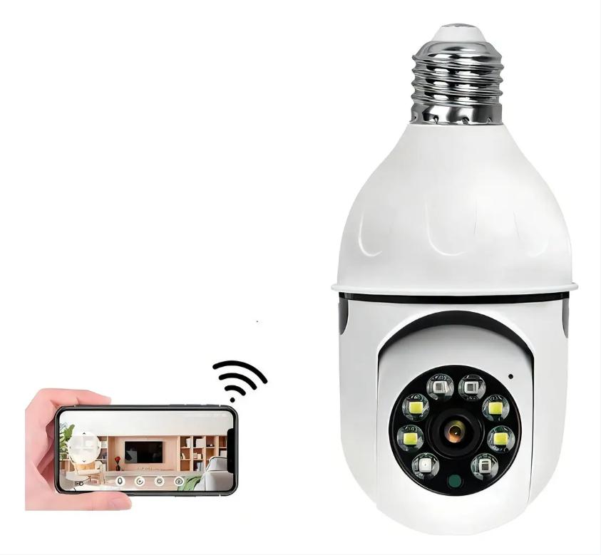 Câmera Ip Lâmpada 360° Wi-Fi Yoosee Jortan Panorâmica Visão