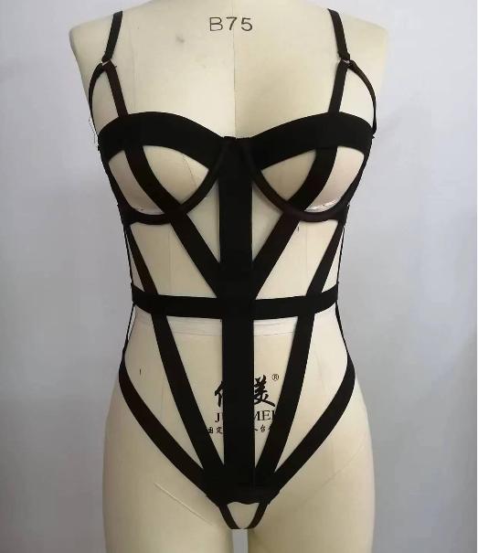 Bralette de Moda Feminina com Tiras e Sem Bojo – Lingerie de Peça Única