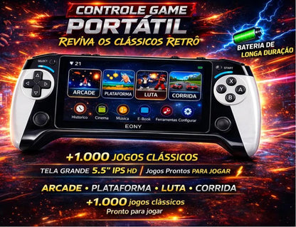 Fone Videogame De Mão Premium Retrô Tela 5.5 - Sem Precisar de Internet!