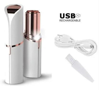 Depilador Facial USB Flawlbss Branco para Buço e Sobrancelhas Portátil