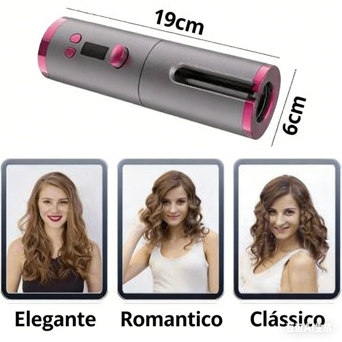 Cacheador Modelador Para Cabelo Cachos S/fio Recarregável 110,220
