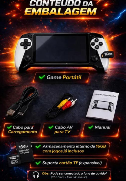Fone Videogame De Mão Premium Retrô Tela 5.5 - Sem Precisar de Internet!