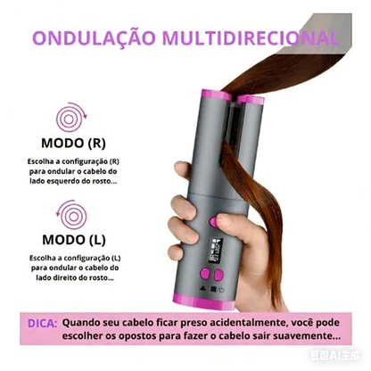 Cacheador Modelador Para Cabelo Cachos S/fio Recarregável 110,220
