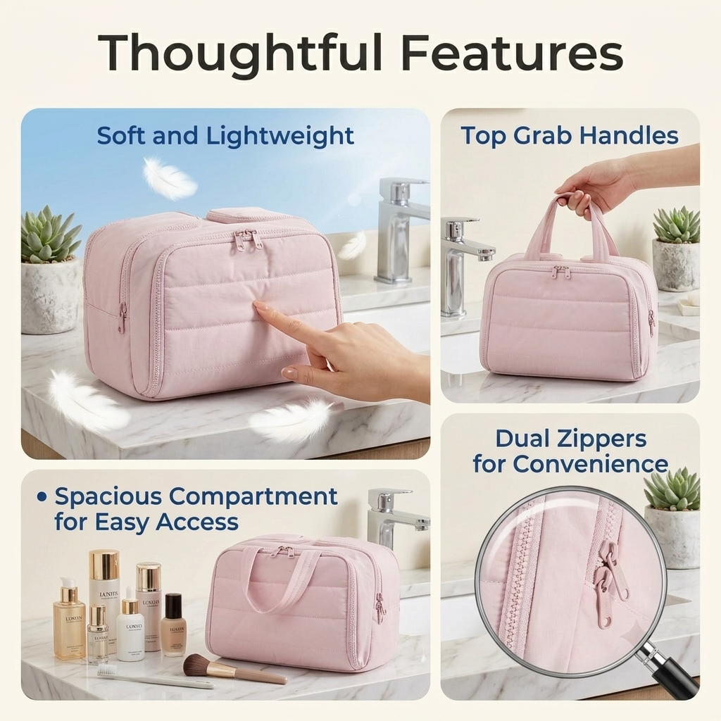 Necessaire de Viagem, Bolsa de Viagem Leve, para Mulheres